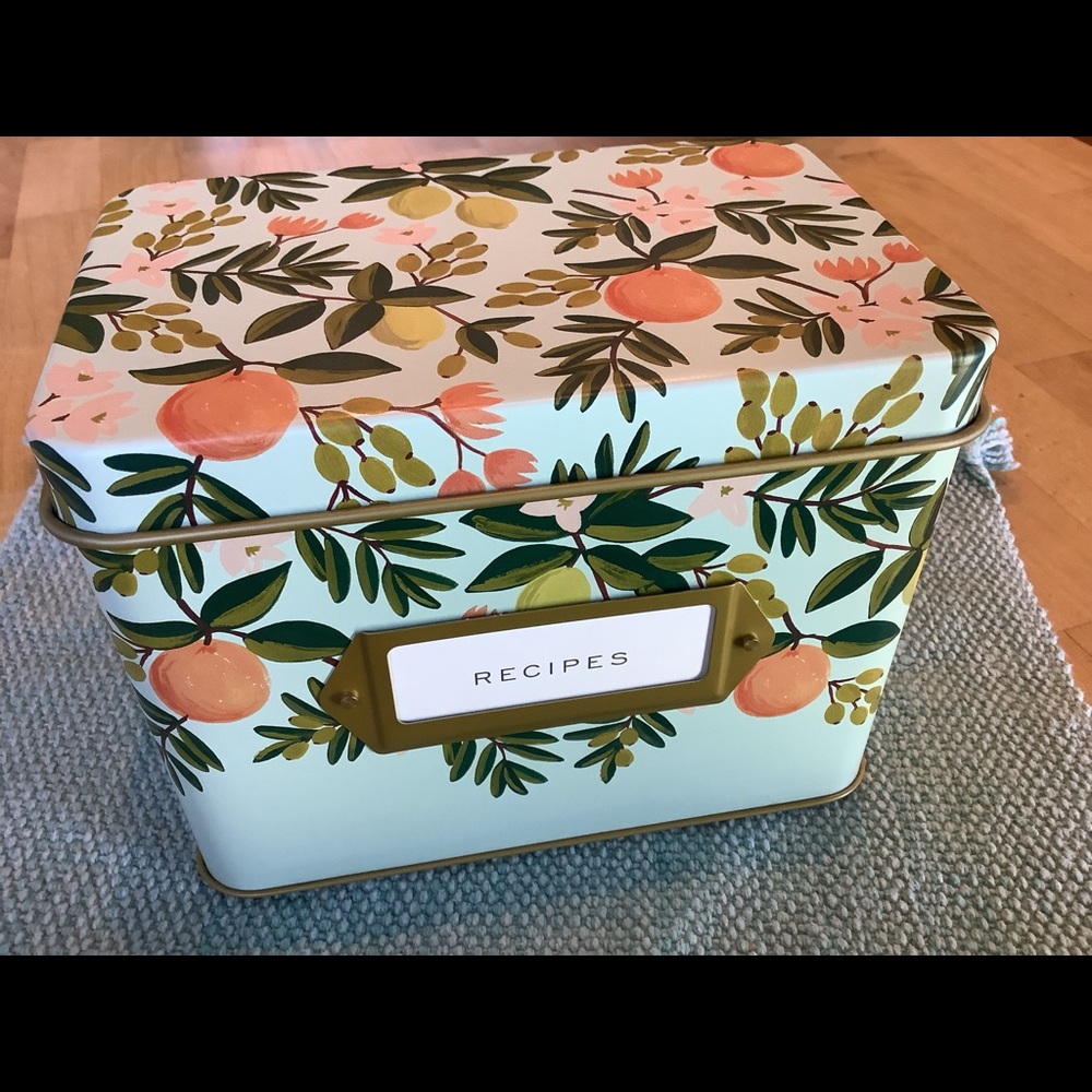 Rifle Paper Co. Citrus Floral Recipe Tin & Cards